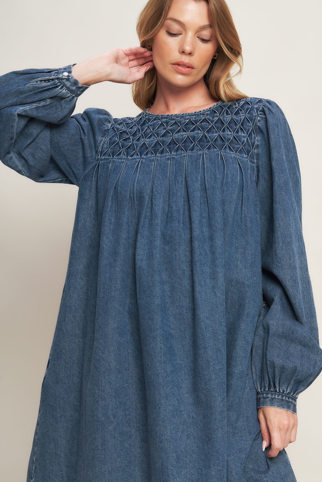 WEEKEND DENIM ICON MINI DRESS - 90% Cotton