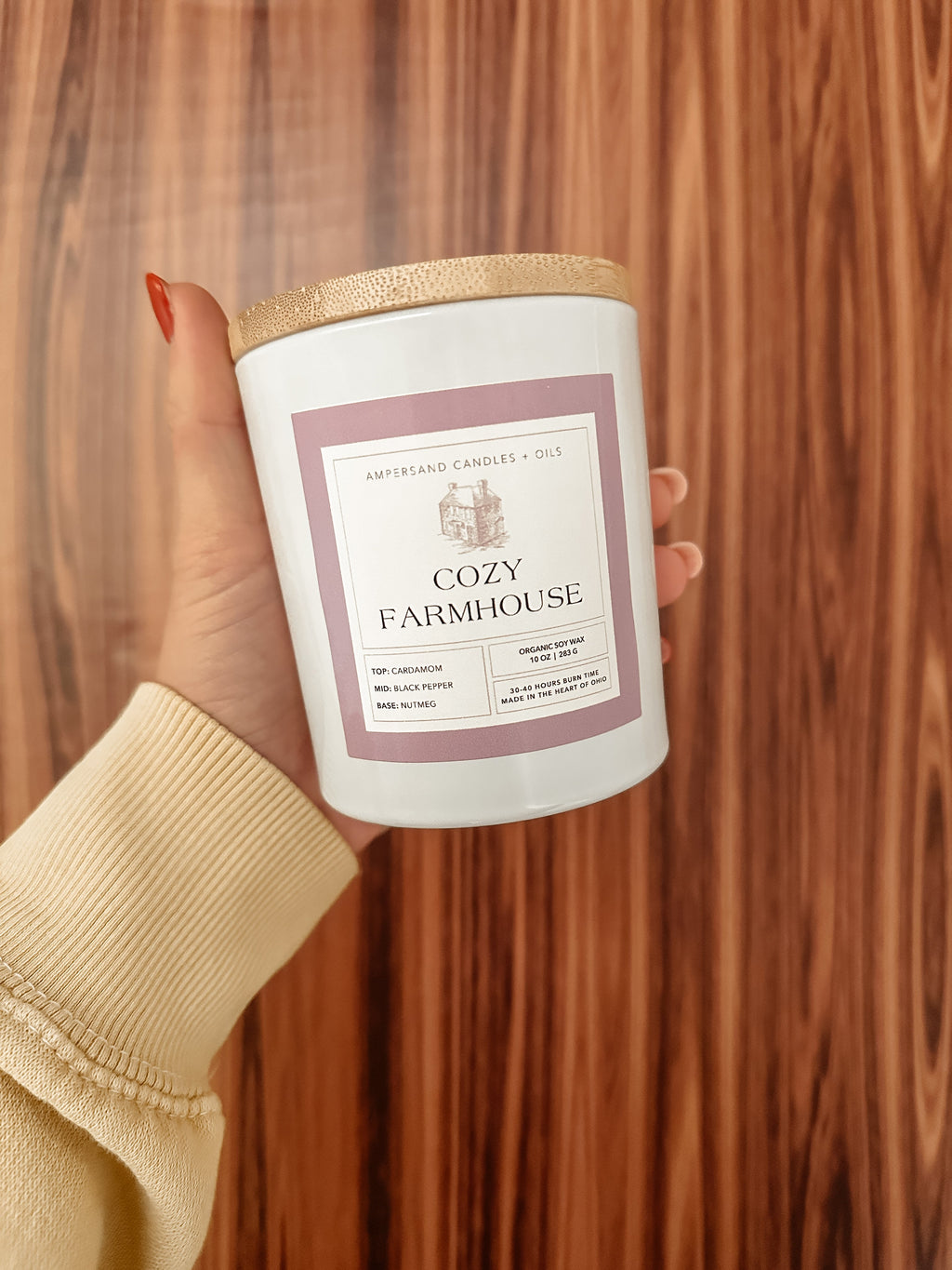 Cozy Farmhouse Beeswax Candle