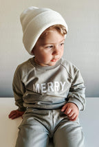 Merry Graphic Organic Cotton 2pc Jogger Set - 95% Cotton