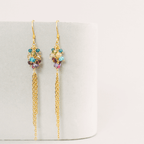 Rainbow Gemstone Edge Earrings