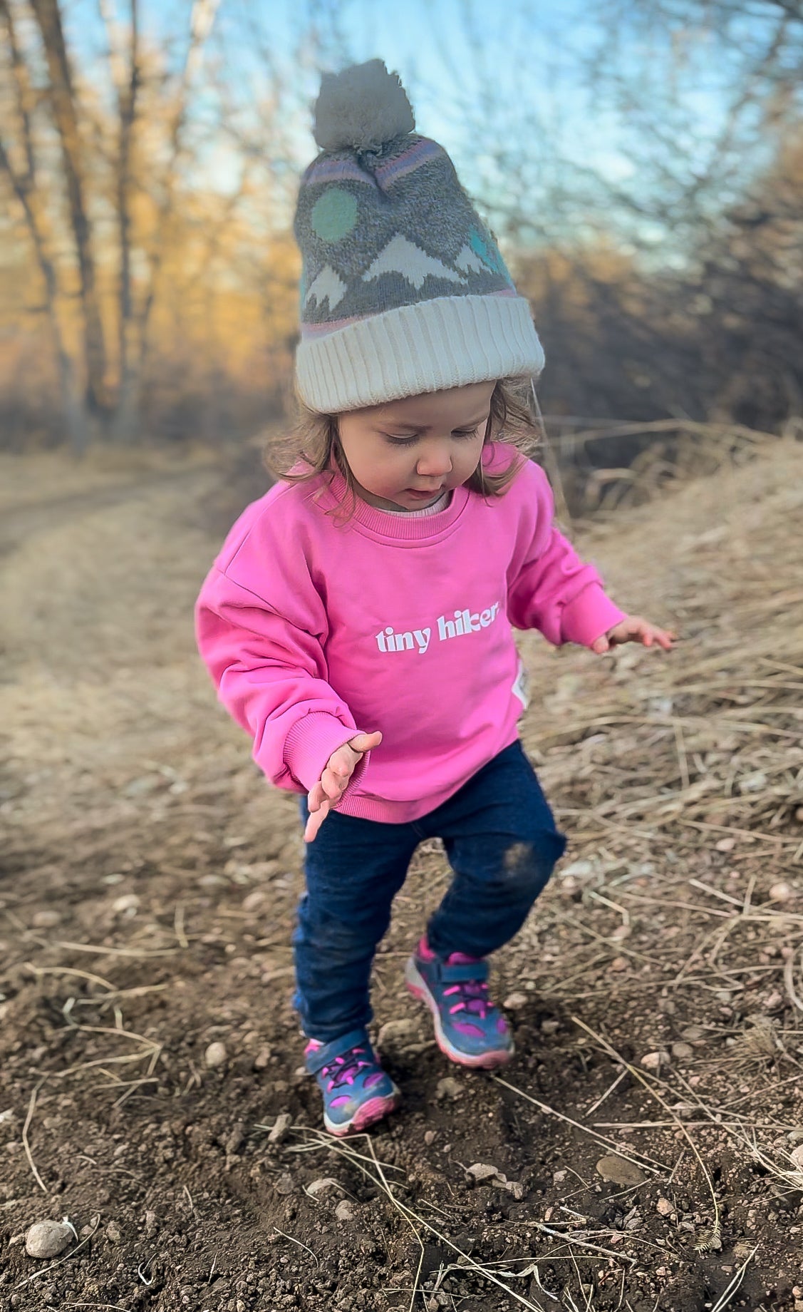 Kid's Organic Pullover in Pink, choose your adventure - 95% Cotton