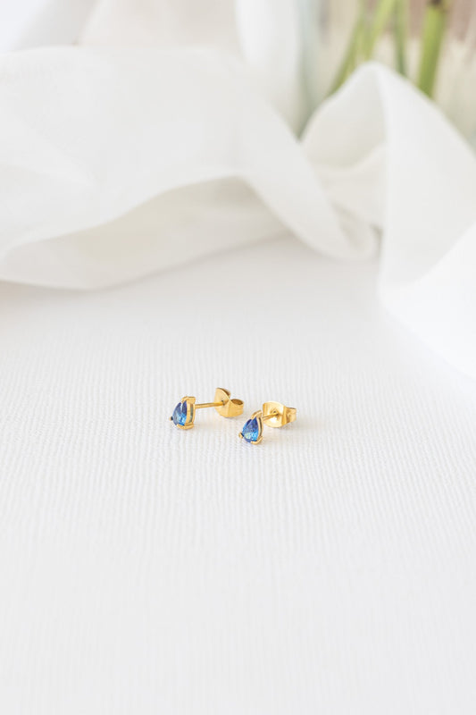 Raindrop Stud in Blue