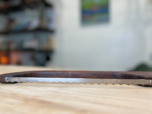 Solid Walnut - Wood Bread Bow (Stainless Steal Blade) - The Peony Haus