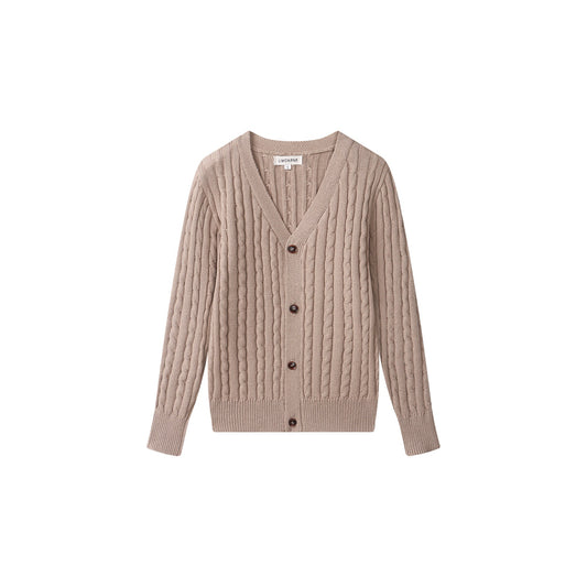 Oatmeal Boys Cardigan - 90% Cotton