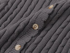Grey Girls Cardigan - 90% Cotton