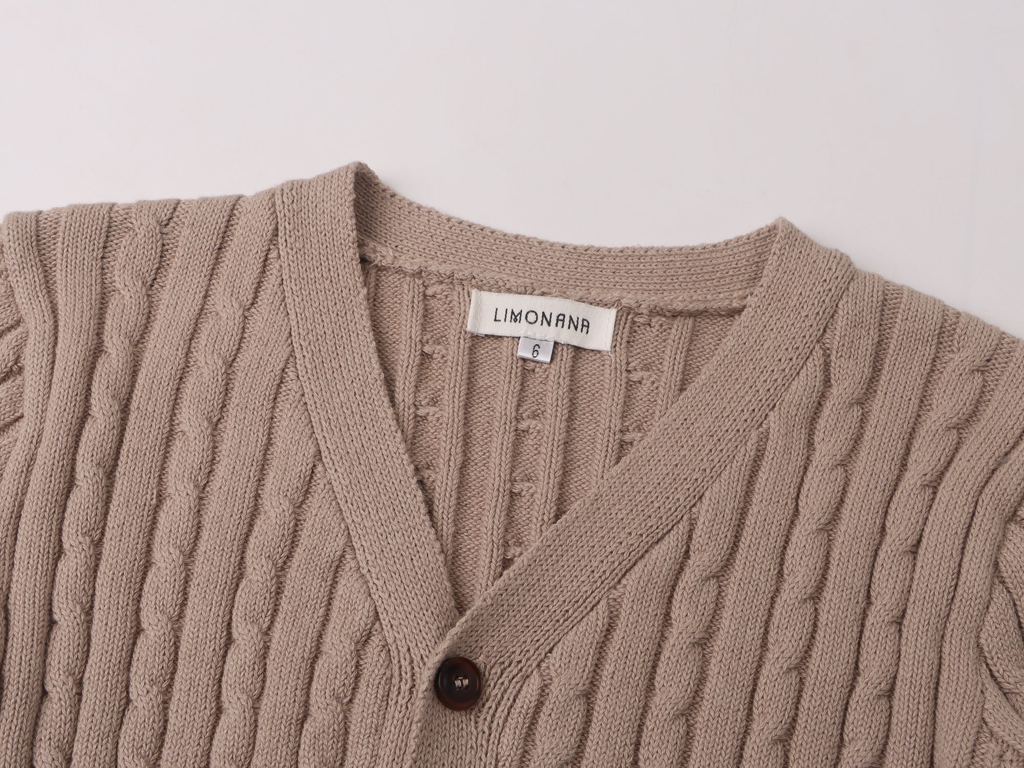 Oatmeal Boys Cardigan - 90% Cotton