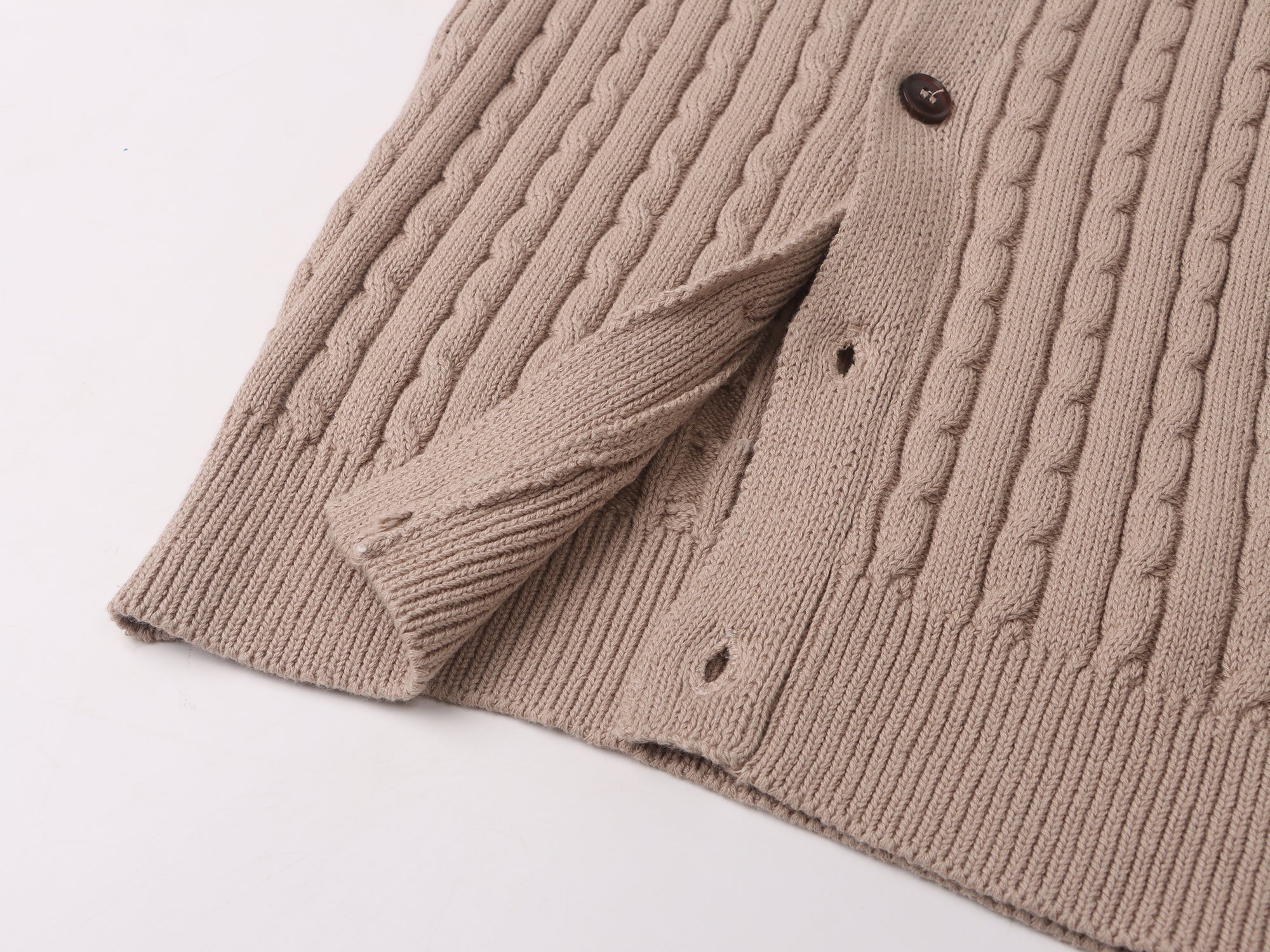 Oatmeal Boys Cardigan - 90% Cotton