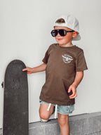 THE WINGED MECHANIC TEE - BROWN