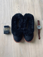 Mens Black Range Sheepskin Slippers Lucky Dip