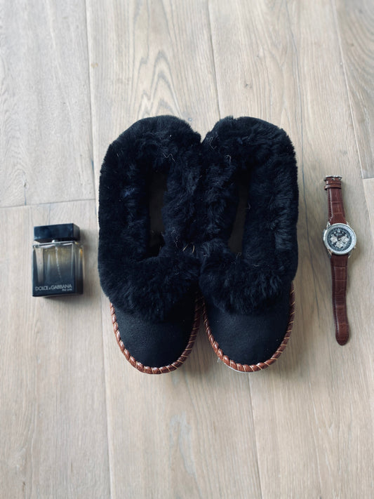 Mens Black Range Sheepskin Slippers Lucky Dip - The Peony Haus