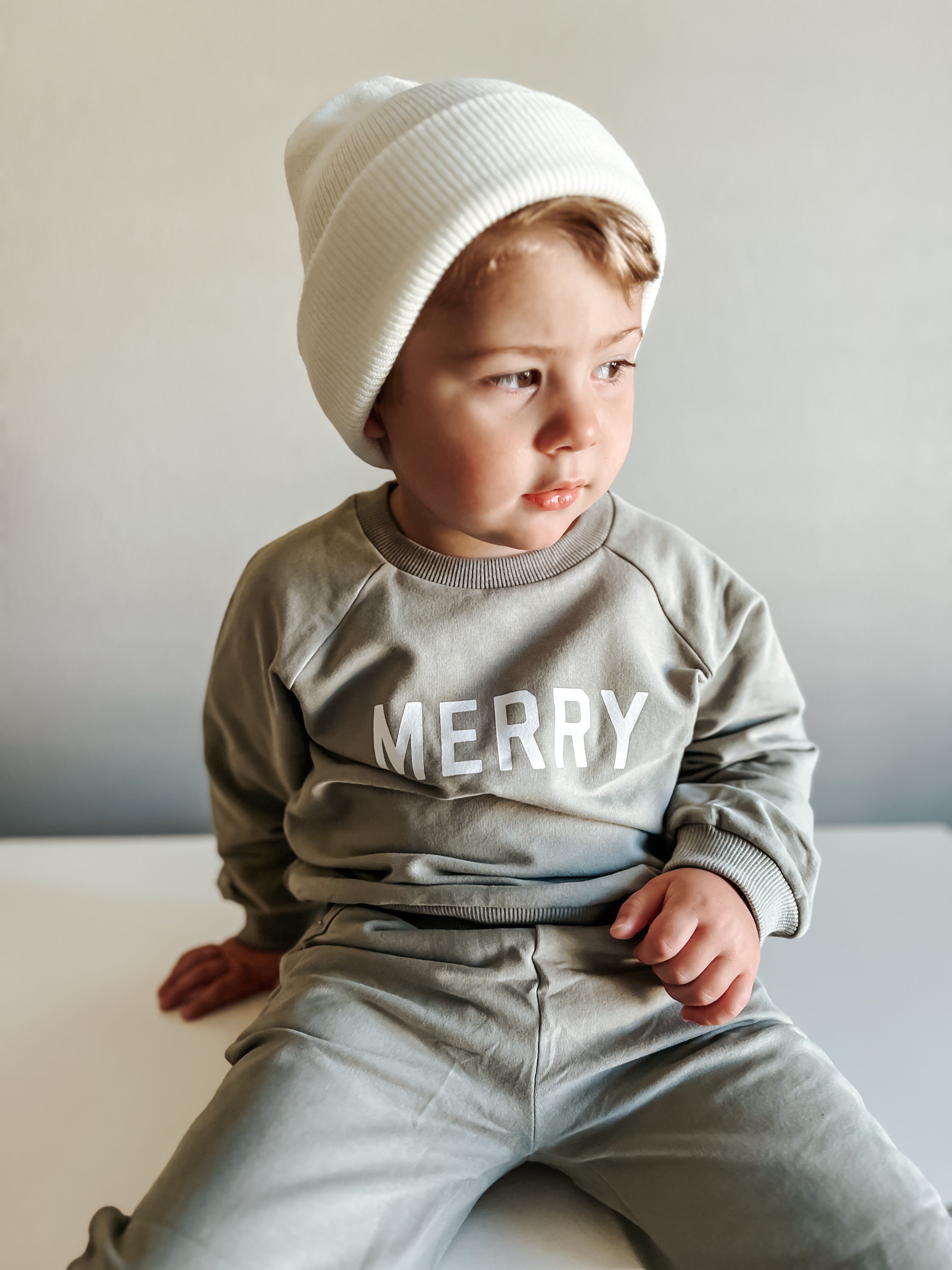 Merry Organic Cotton Crewneck Sweatshirt - Green - 95% Cotton