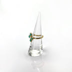 Turquoise Pearl Glory Cross Ring