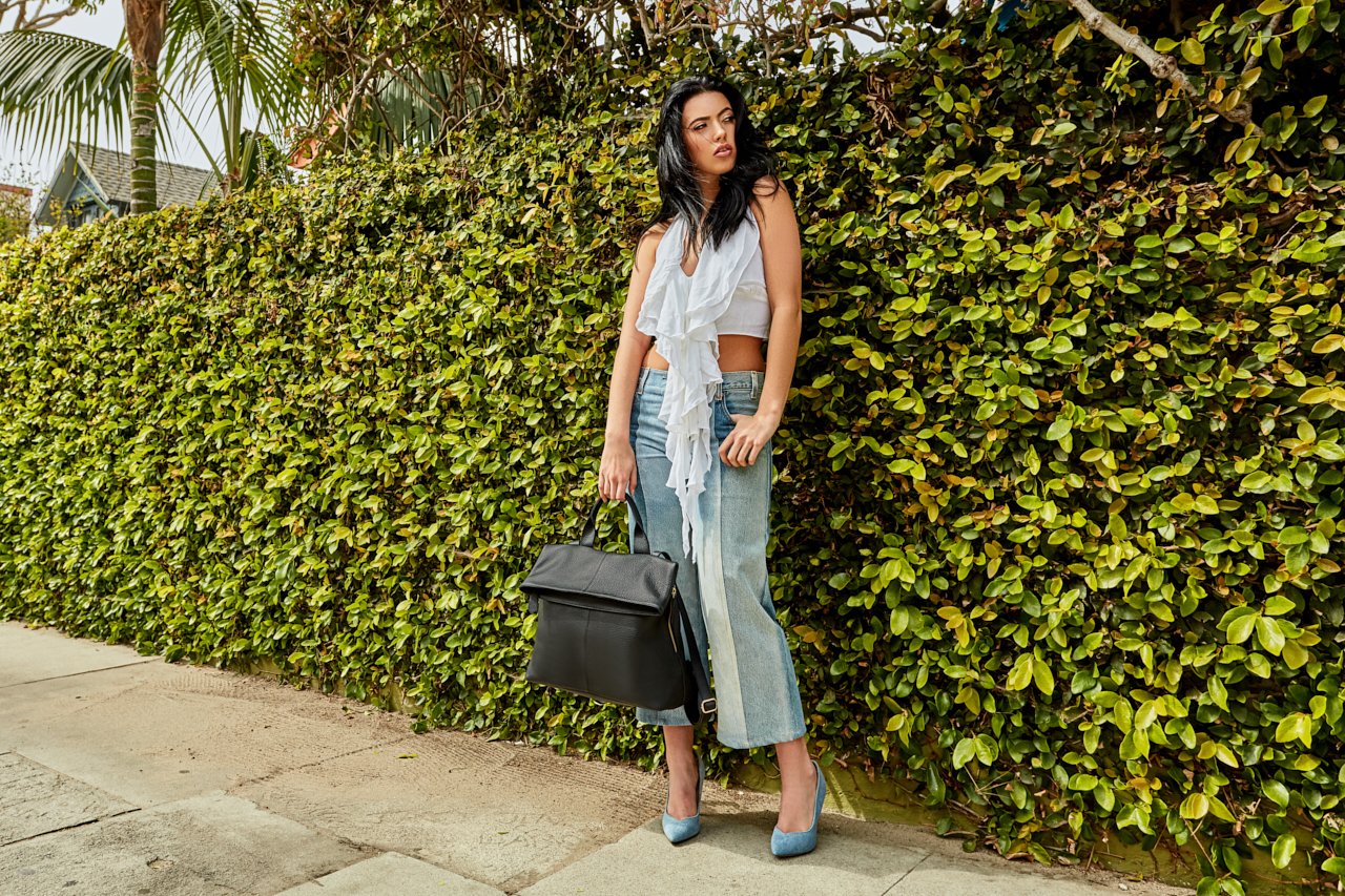 Fold N Go leather backpack - The Peony Haus