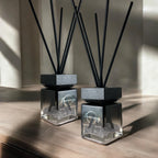 Libra Zodiac Crystal-Enhanced Reed Oil Diffuser, Blackberry Saffron Scent, 100ml