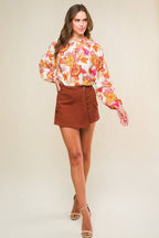 THE WAY OUT TWILL SKORT - 97% Cotton