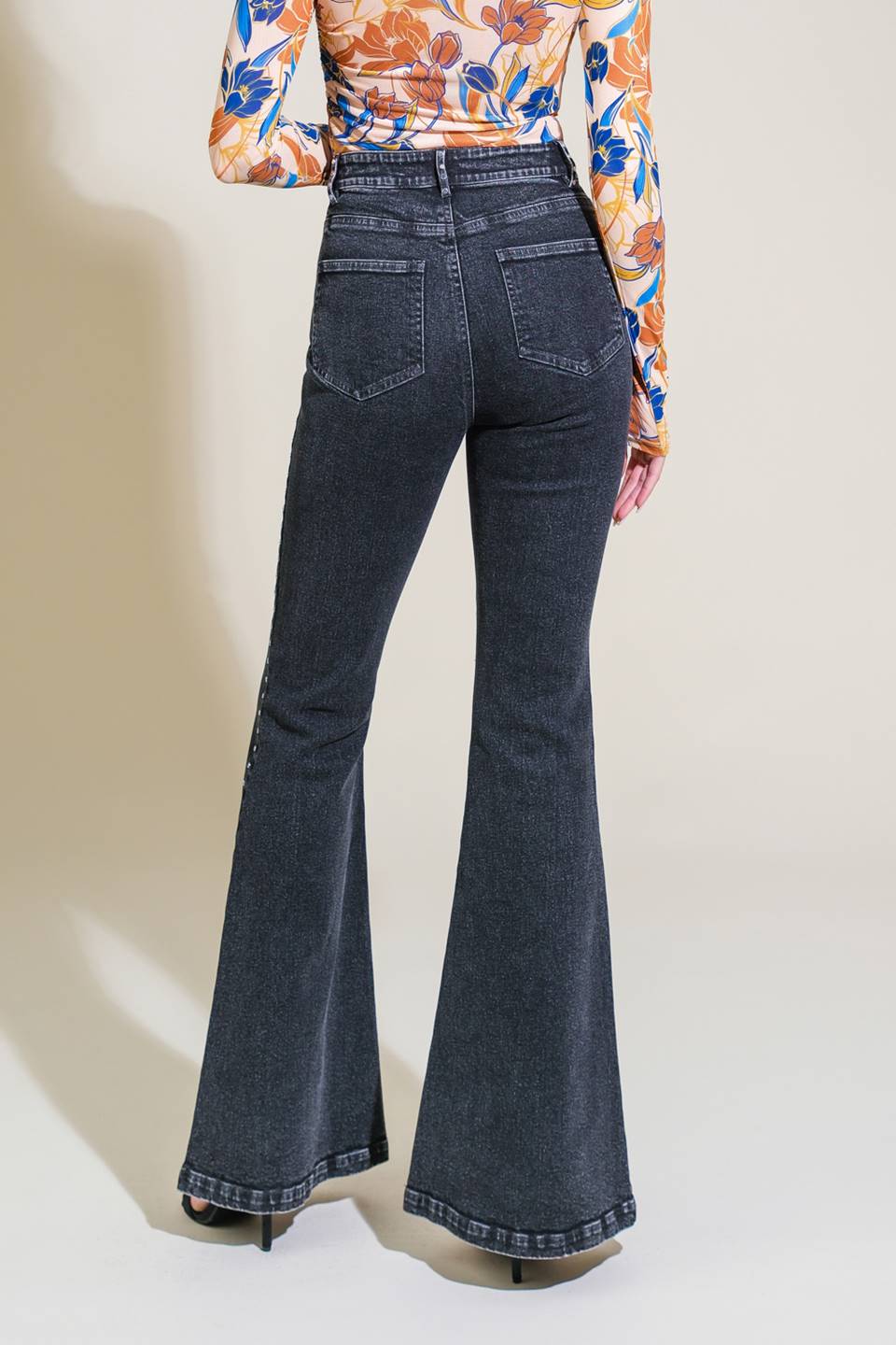 EFFORTLESS ENSEMBLE DENIM PANTS - 98% Cotton