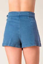 DISTANT ECHOES DENIM SKORT - 90% Cotton