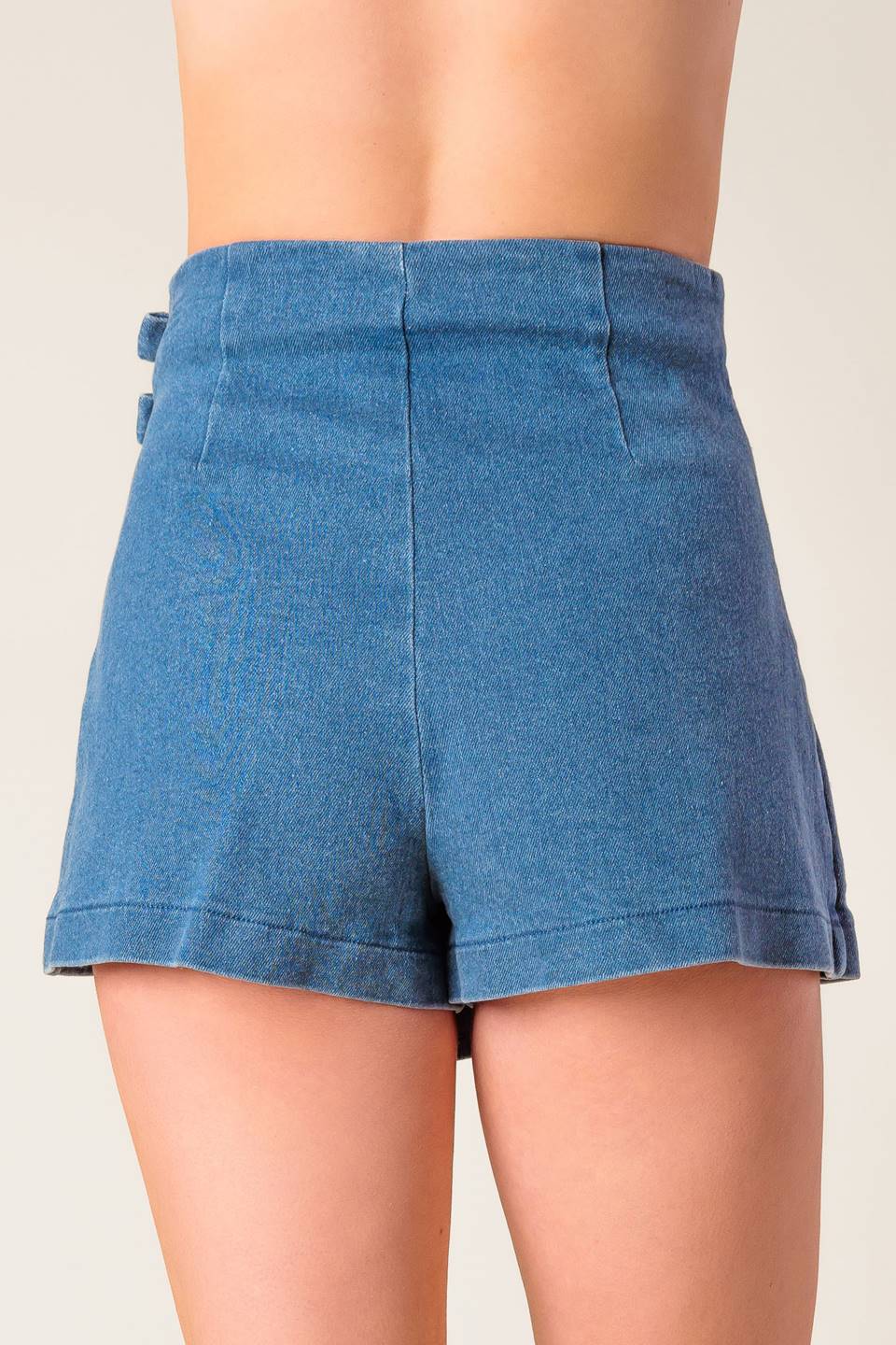 DISTANT ECHOES DENIM SKORT - 90% Cotton