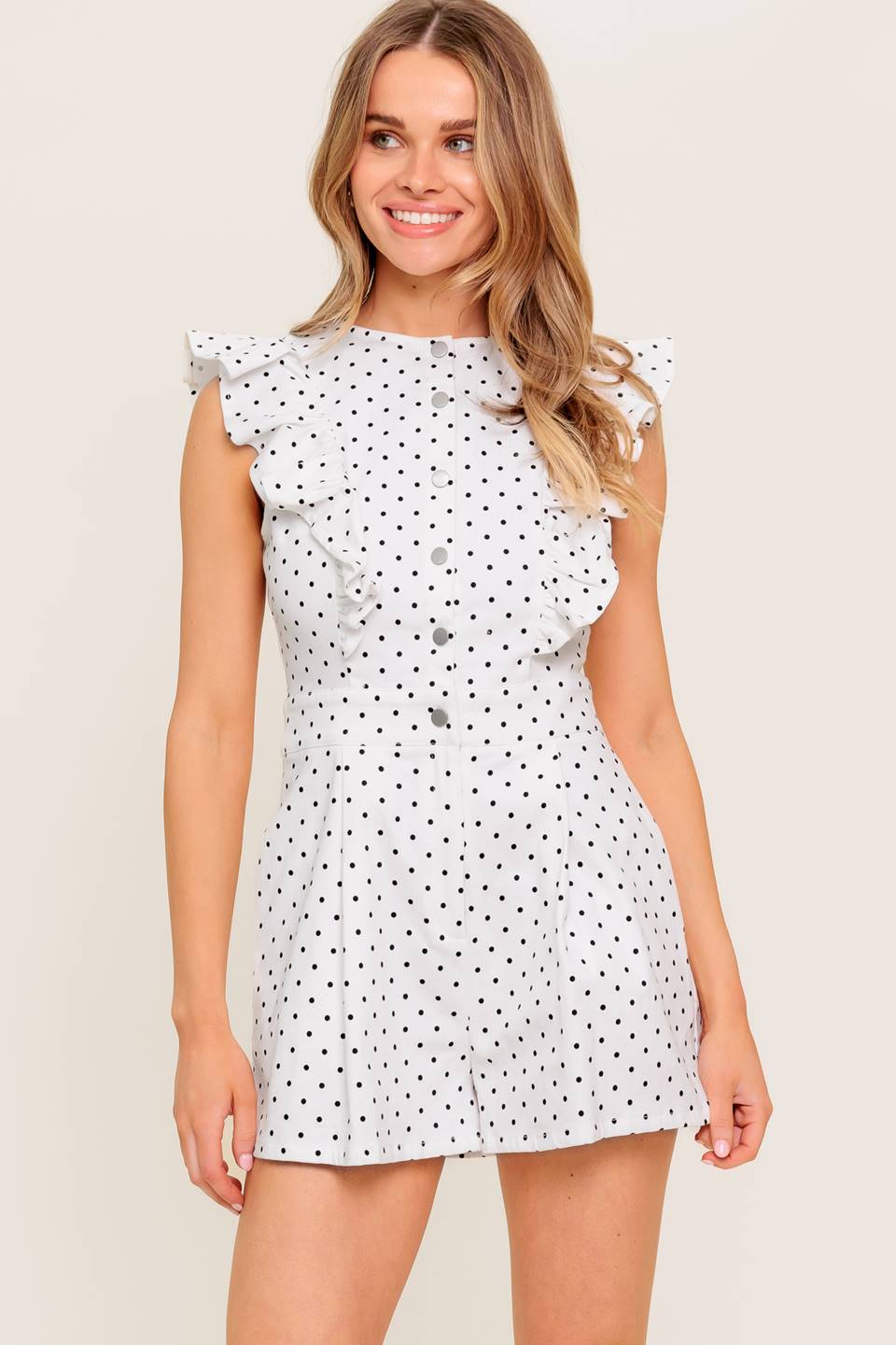 SUNNY MOOD WOVEN ROMPER - 97% Cotton