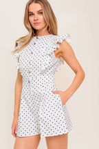 SUNNY MOOD WOVEN ROMPER - 97% Cotton