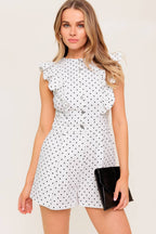 SUNNY MOOD WOVEN ROMPER - 97% Cotton