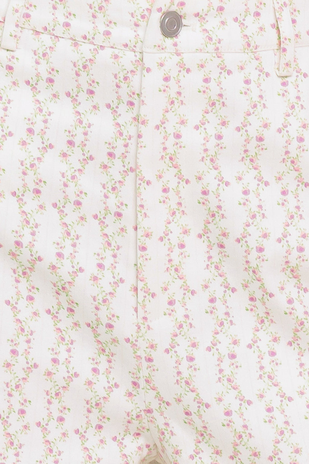 CITRUS FLOW IVORY WOVEN PANTS - 97% Cotton