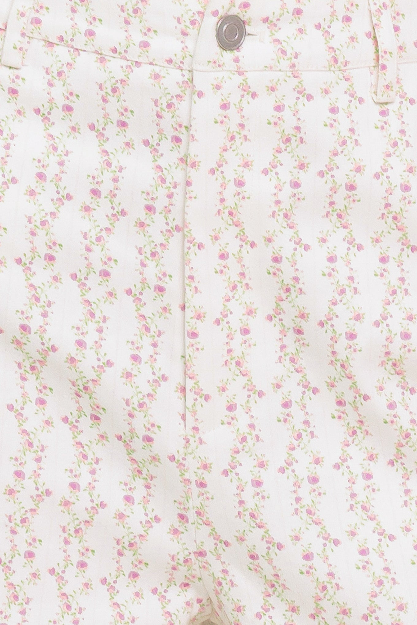 CITRUS FLOW IVORY WOVEN PANTS - 97% Cotton