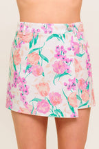 ROSEWOOD STORY WOVEN SKORT - 98% Cotton
