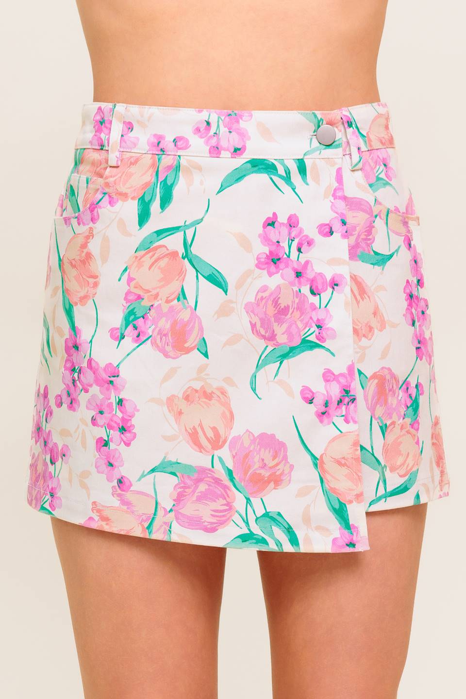 ROSEWOOD STORY WOVEN SKORT - 98% Cotton