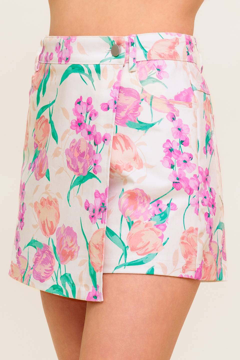ROSEWOOD STORY WOVEN SKORT - 98% Cotton