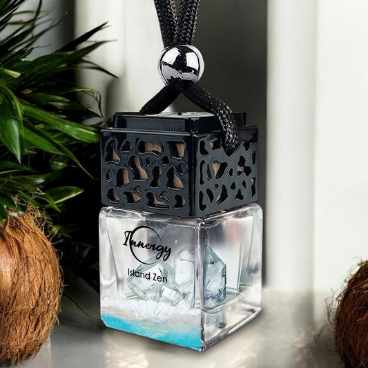 Island Zen Crystal-Enhanced Oil Diffuser, Car Air Freshener, 8ml