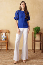 GETTING INTO THE GROOVE KNIT TOP - 93% Cotton