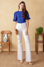 GETTING INTO THE GROOVE KNIT TOP - 93% Cotton