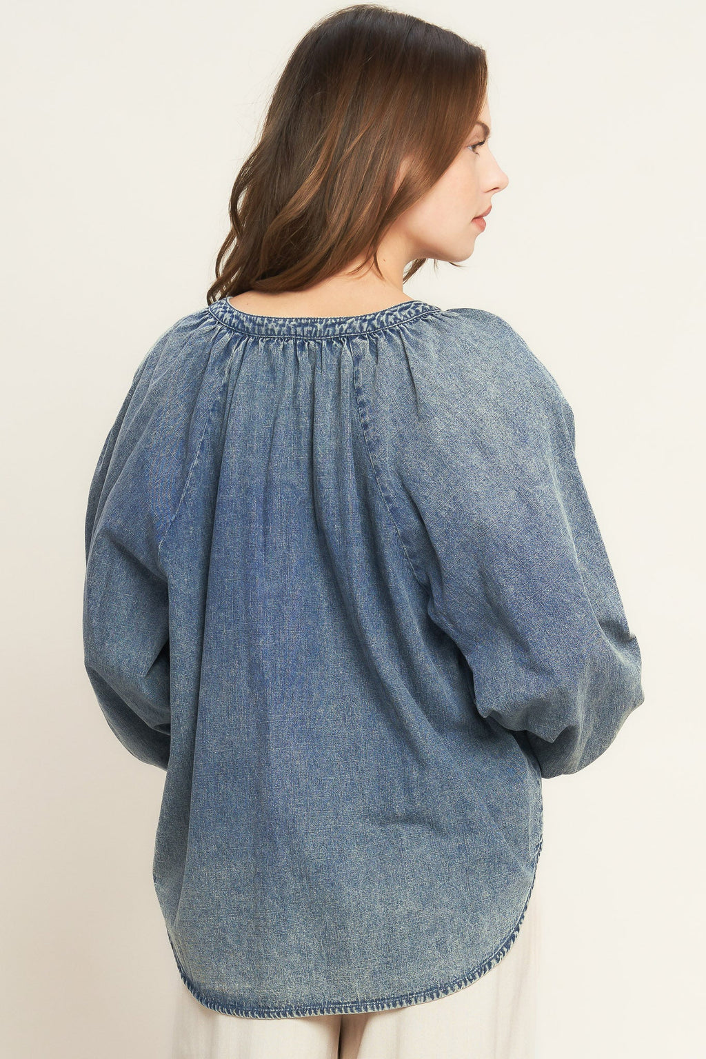 MUSING ABOUT YOU DENIM TOP