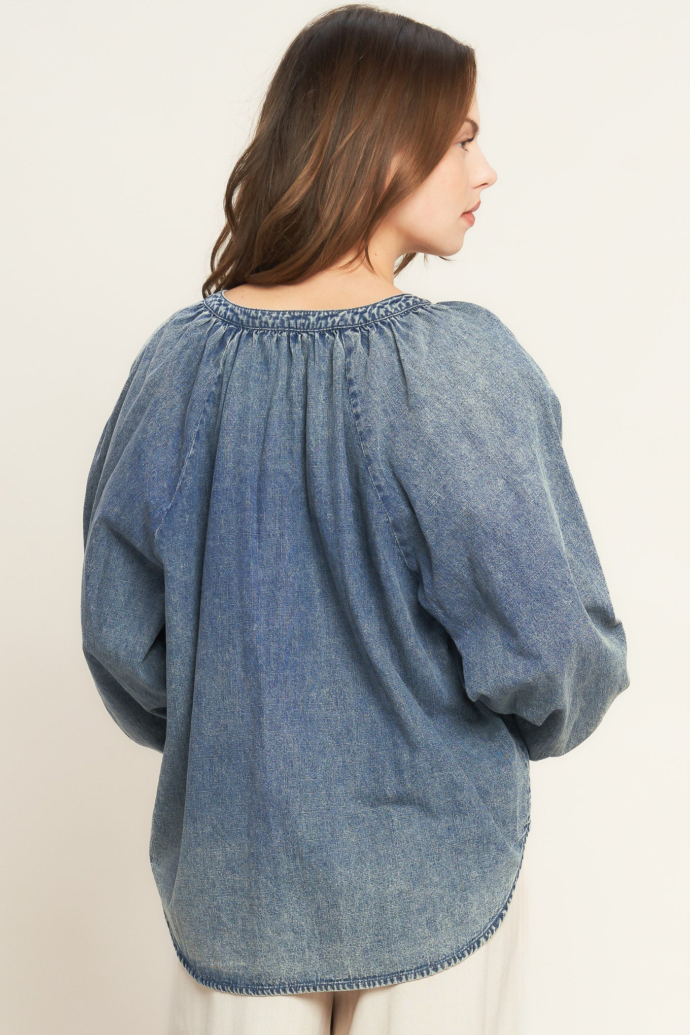 MUSING ABOUT YOU DENIM TOP