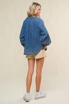 MUSING ABOUT YOU DENIM TOP - 90% Cotton