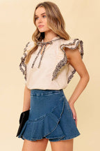 ON SECOND THOUGHT IVORY WOVEN TOP