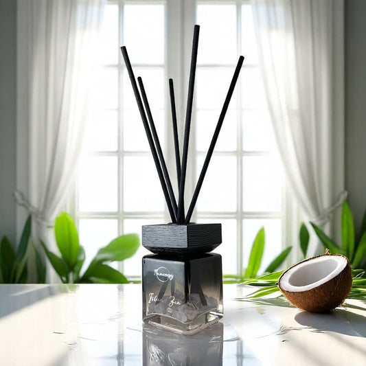 Island Zen Crystal-Enhanced Reed Oil Diffuser, 100ml