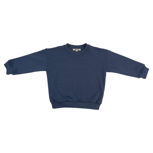 Solid Kids Sweatshirt in Navy Blue