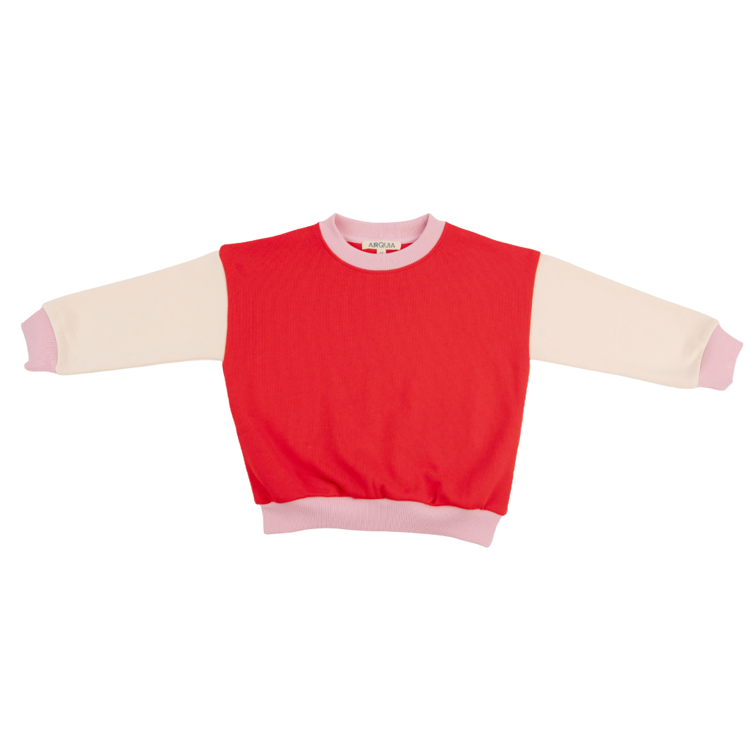 3-tone Sweatshirt in Red Trio