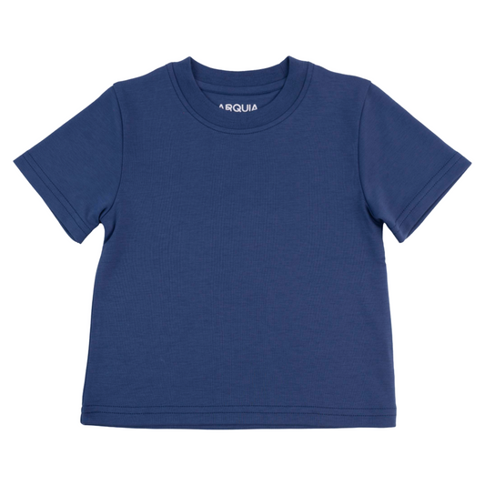 Kids Solid Tee in Navy Blue