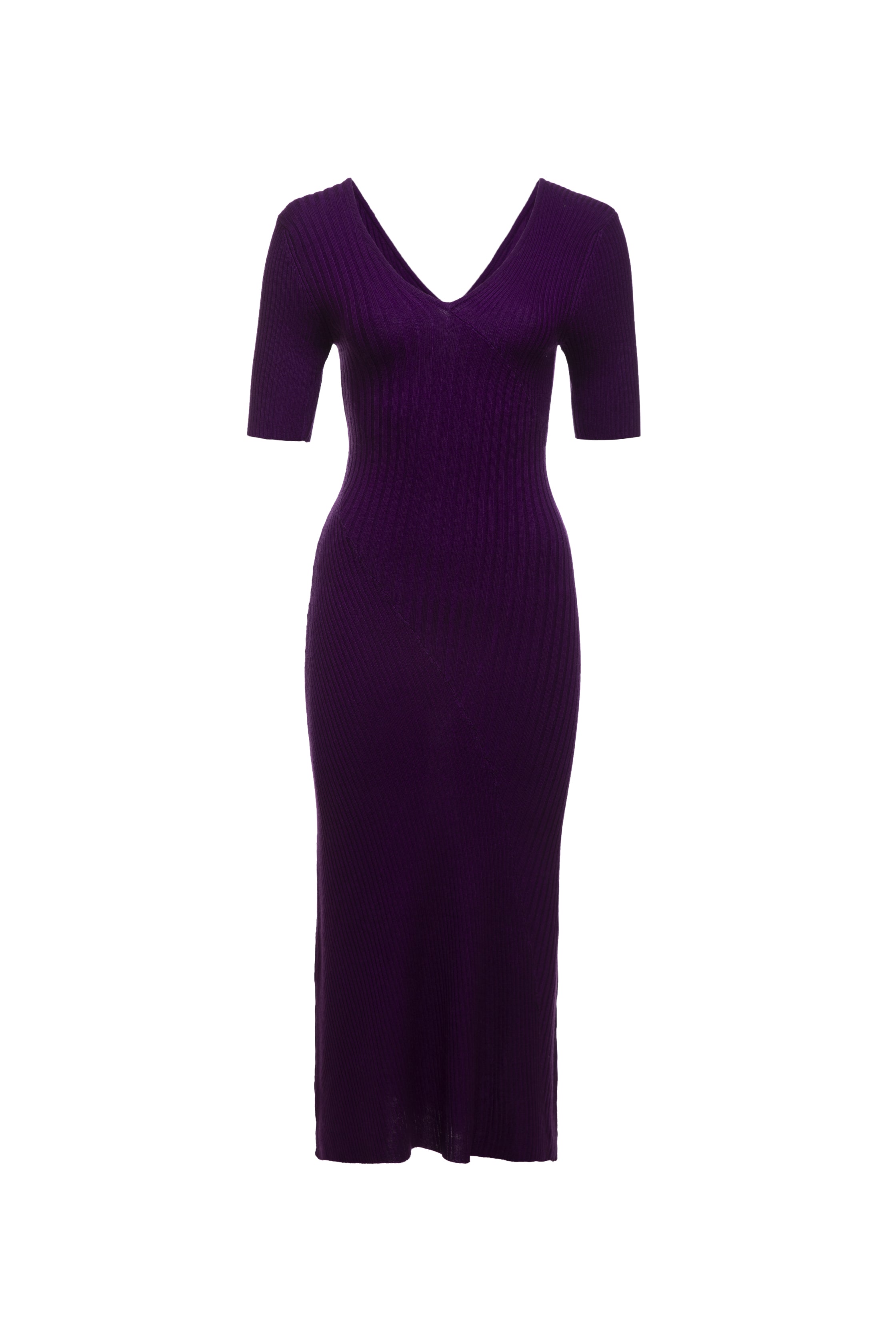 Freya dress ribbed dress v neck