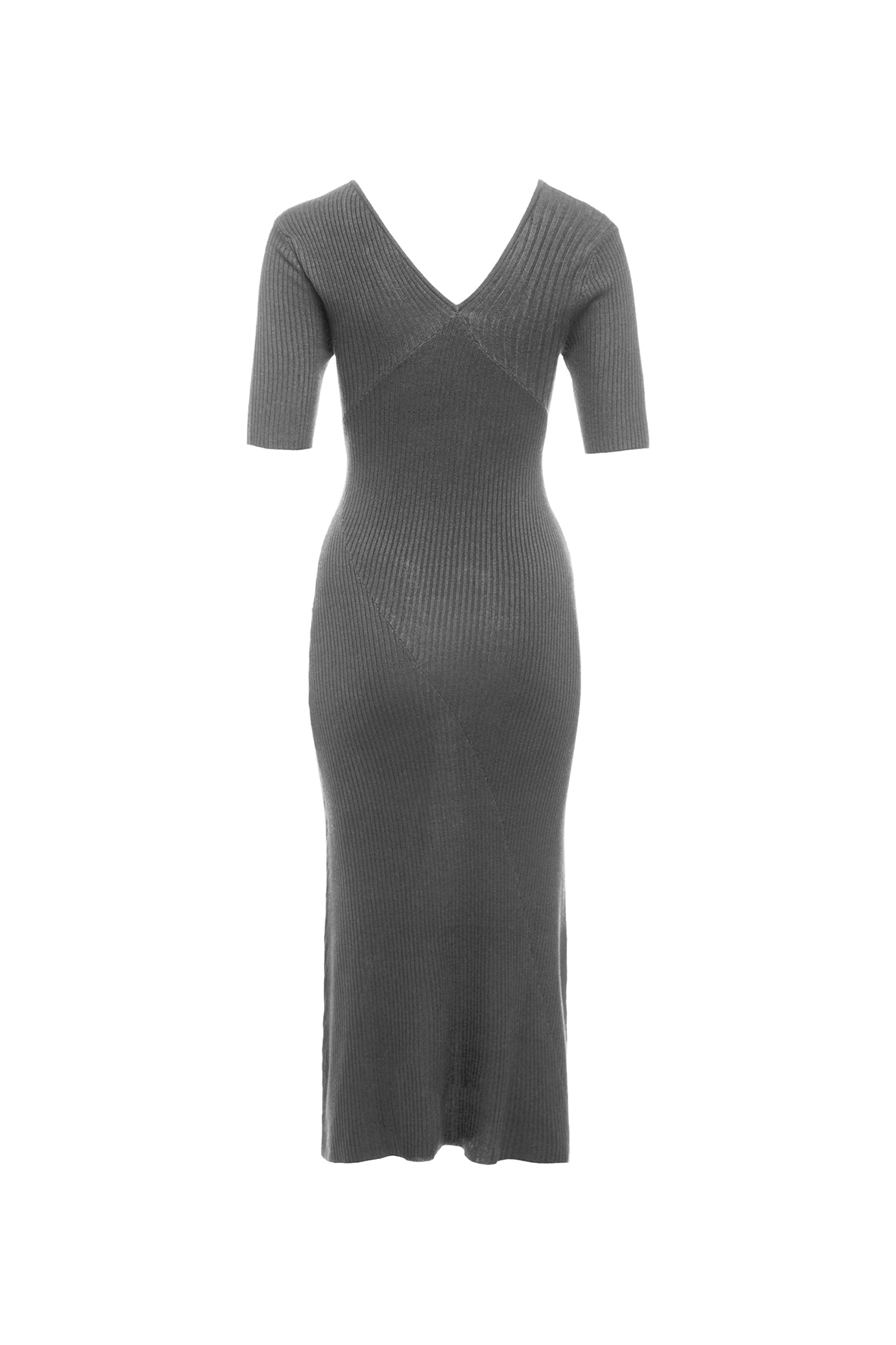 Freya dress ribbed dress v neck