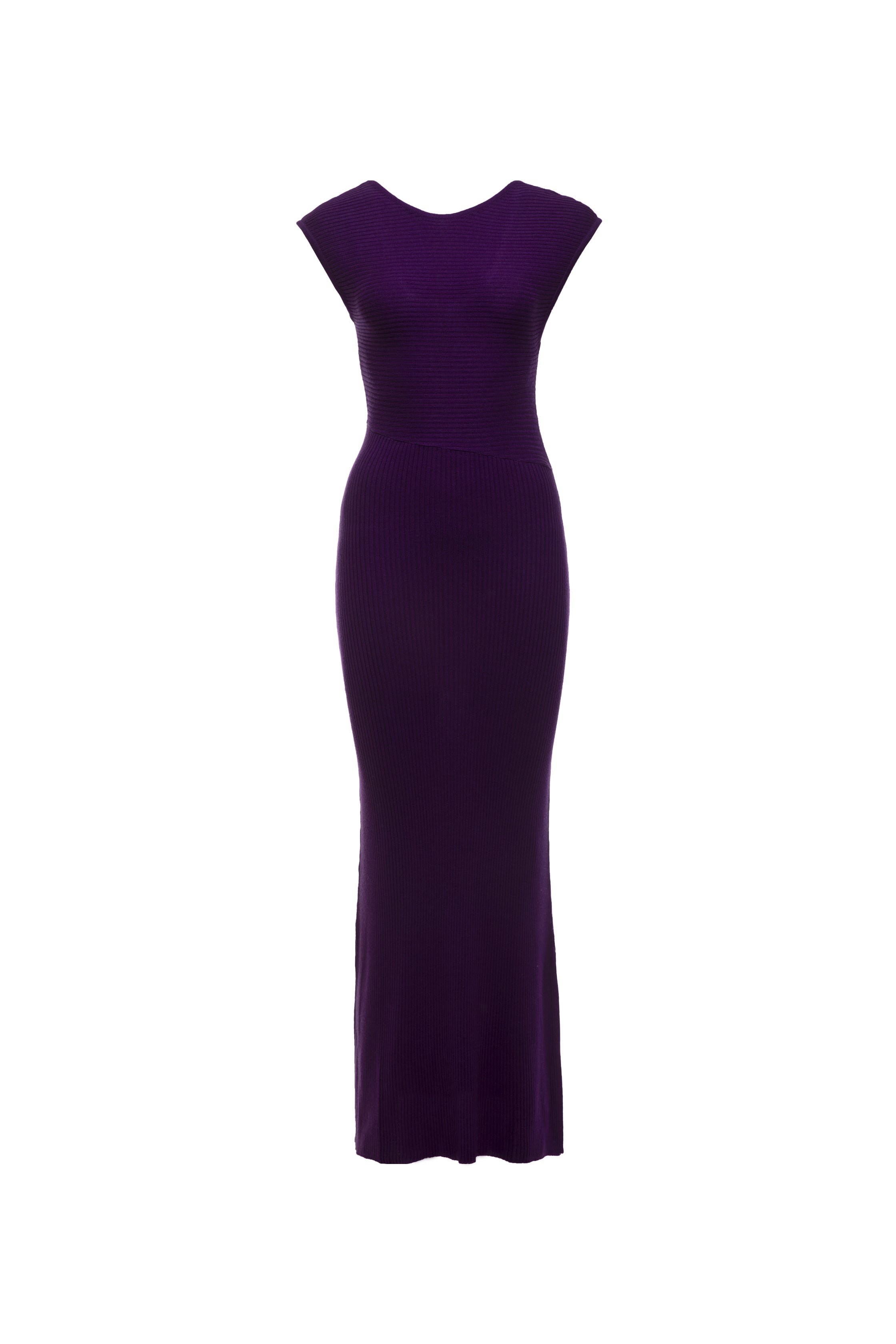 Stella Dress ribbed dress/Asymmetrical collar