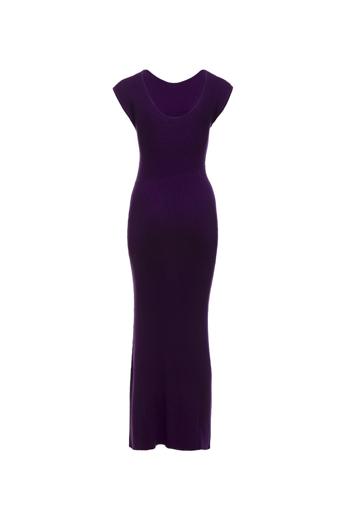 Stella Dress ribbed dress/Asymmetrical collar