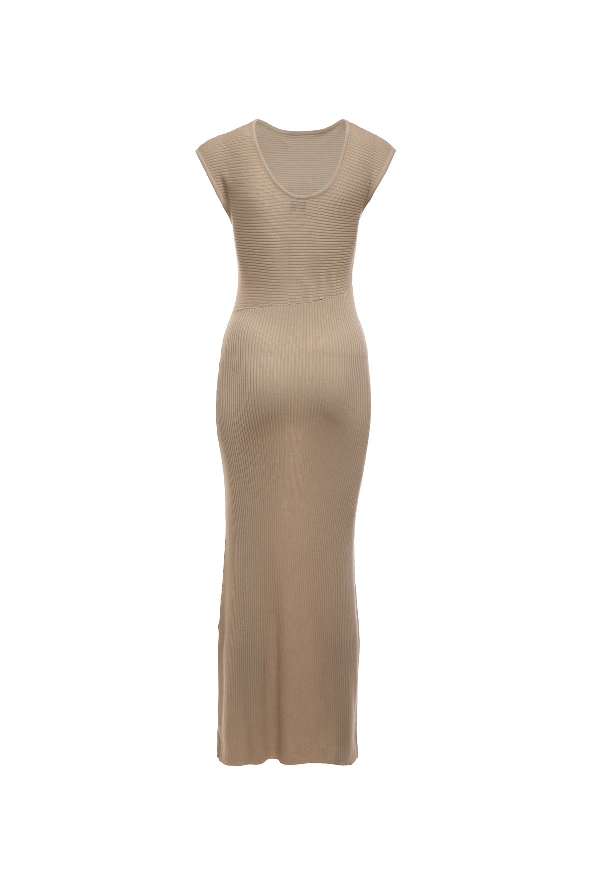 Stella Dress ribbed dress/Asymmetrical collar