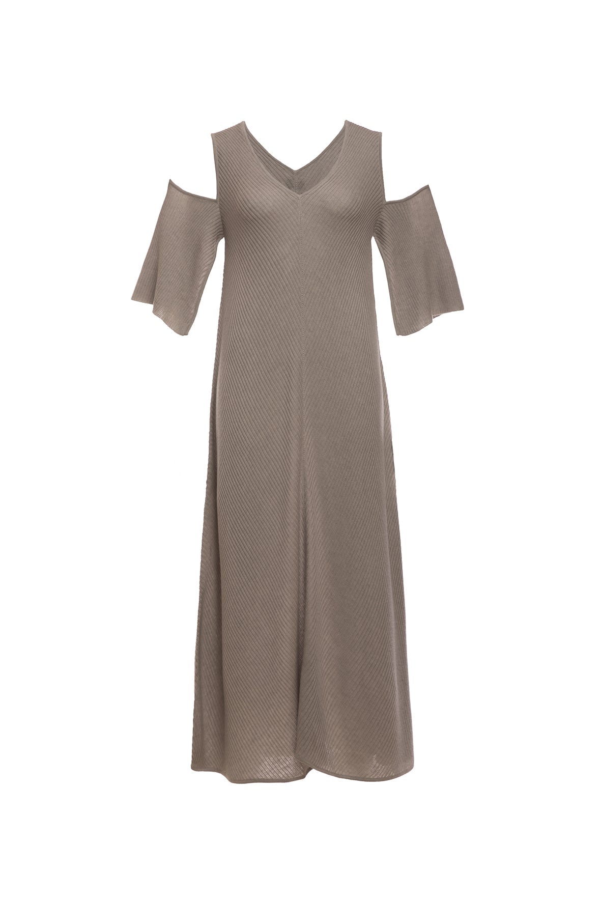 Maya Dress ribbed dress /Cut out shoulders