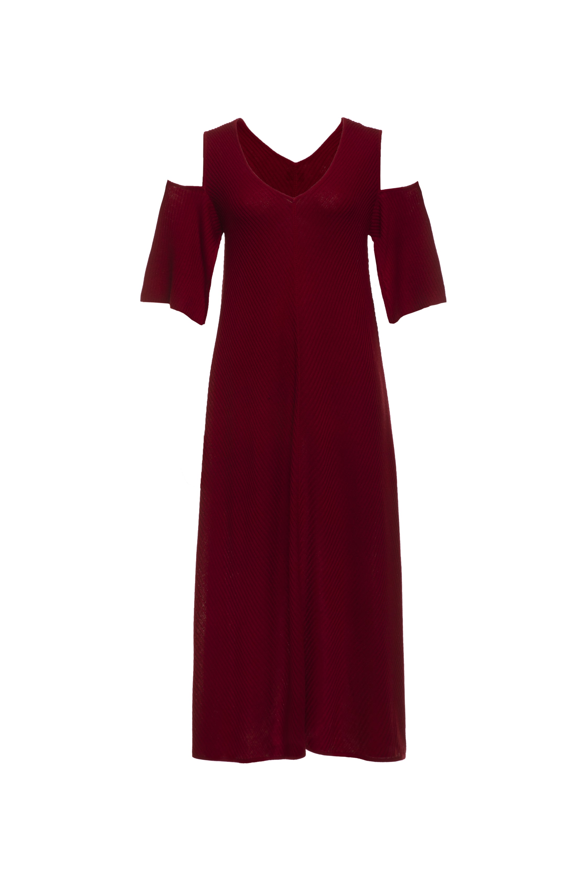 Maya Dress ribbed dress /Cut out shoulders