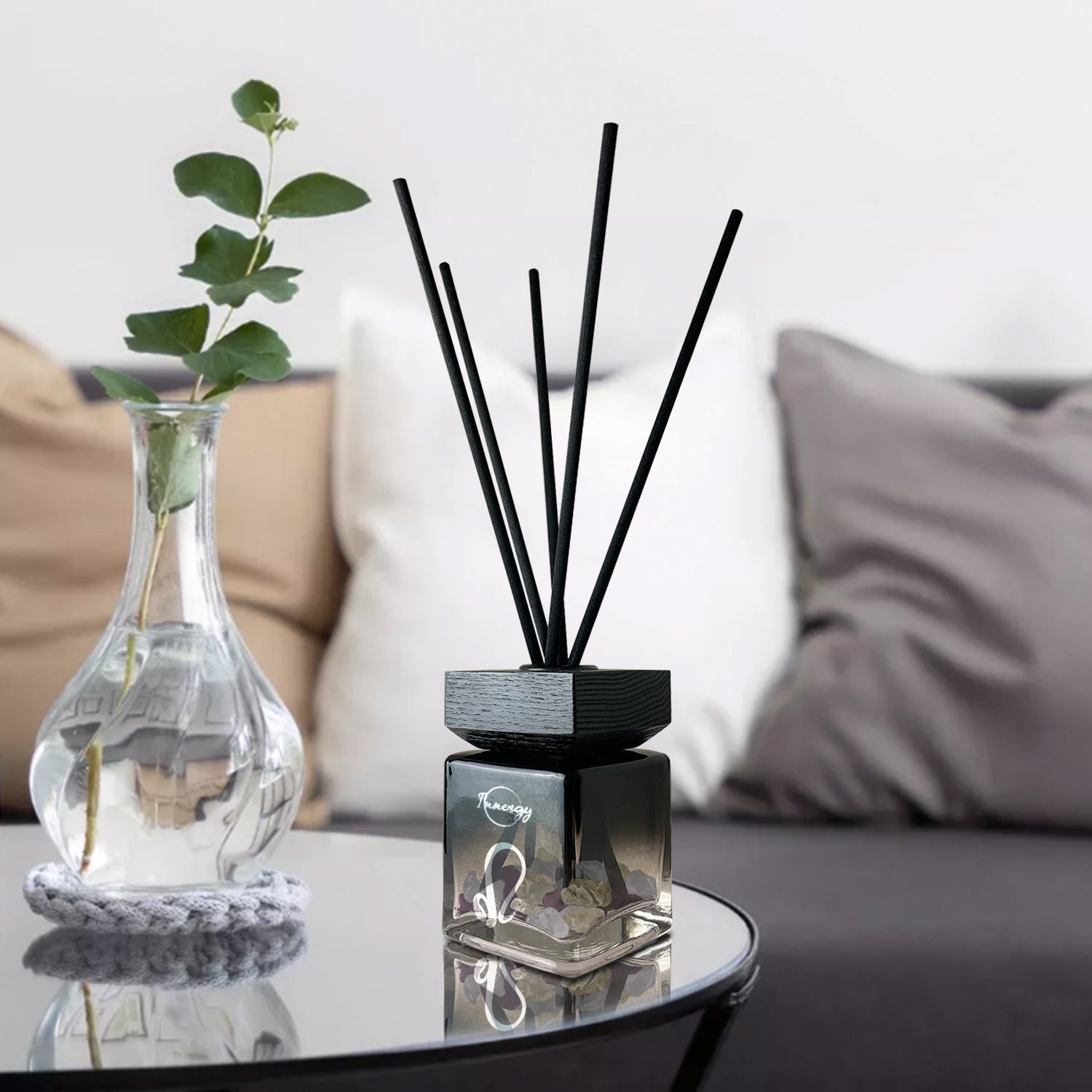 Leo Zodiac Crystal-Enhanced Reed Oil Diffuser, Sunshower Mist Scent, 100ml
