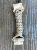 hemp rope + coffee wood toy - The Peony Haus